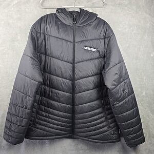 Landway Puffer Jacket‎ Mens XXL Black Pockets Hooded Nylon Westpoint Long Sleeve